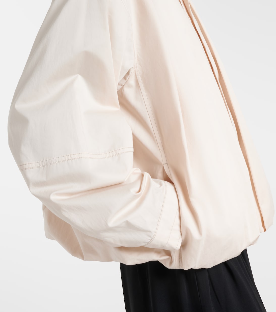 Pleated cotton satin jacket | Lemaire