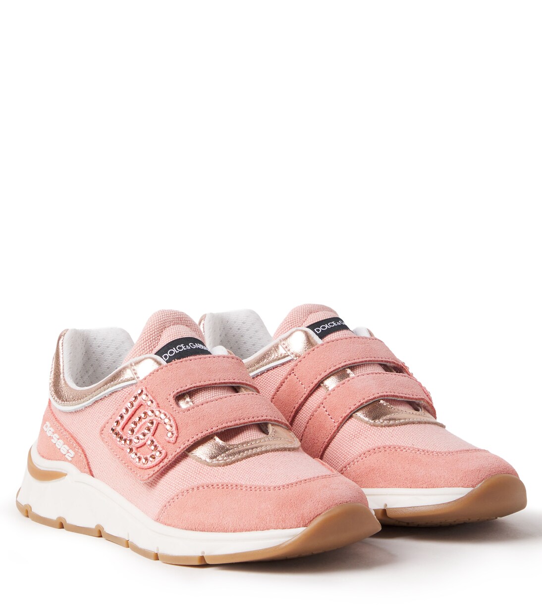 Verzierte Sneakers DG mit Veloursleder | Dolce&Gabbana Kids