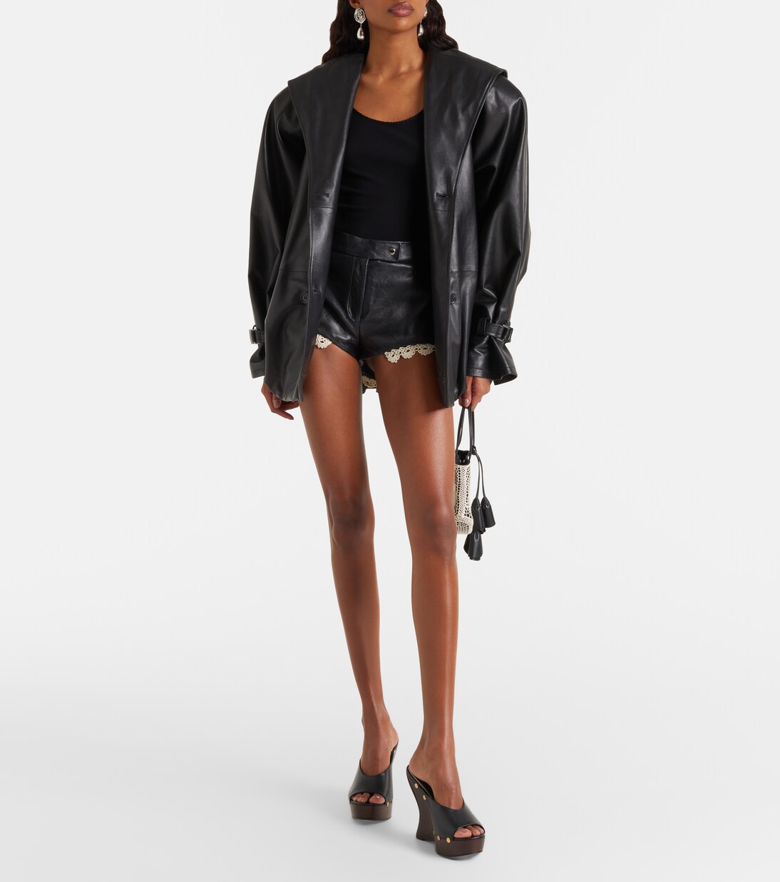 Studded leather wedge mules | Magda Butrym