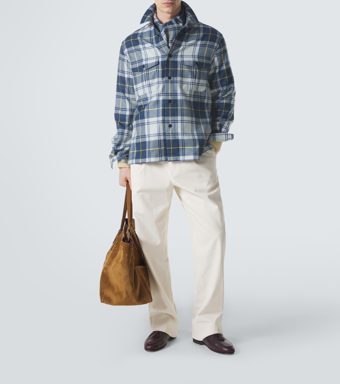 Plaid cashmere overshirt | Dunhill