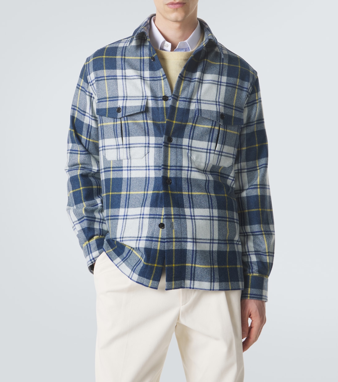 Plaid cashmere overshirt | Dunhill