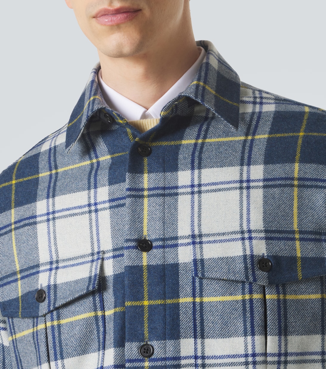 Plaid cashmere overshirt | Dunhill