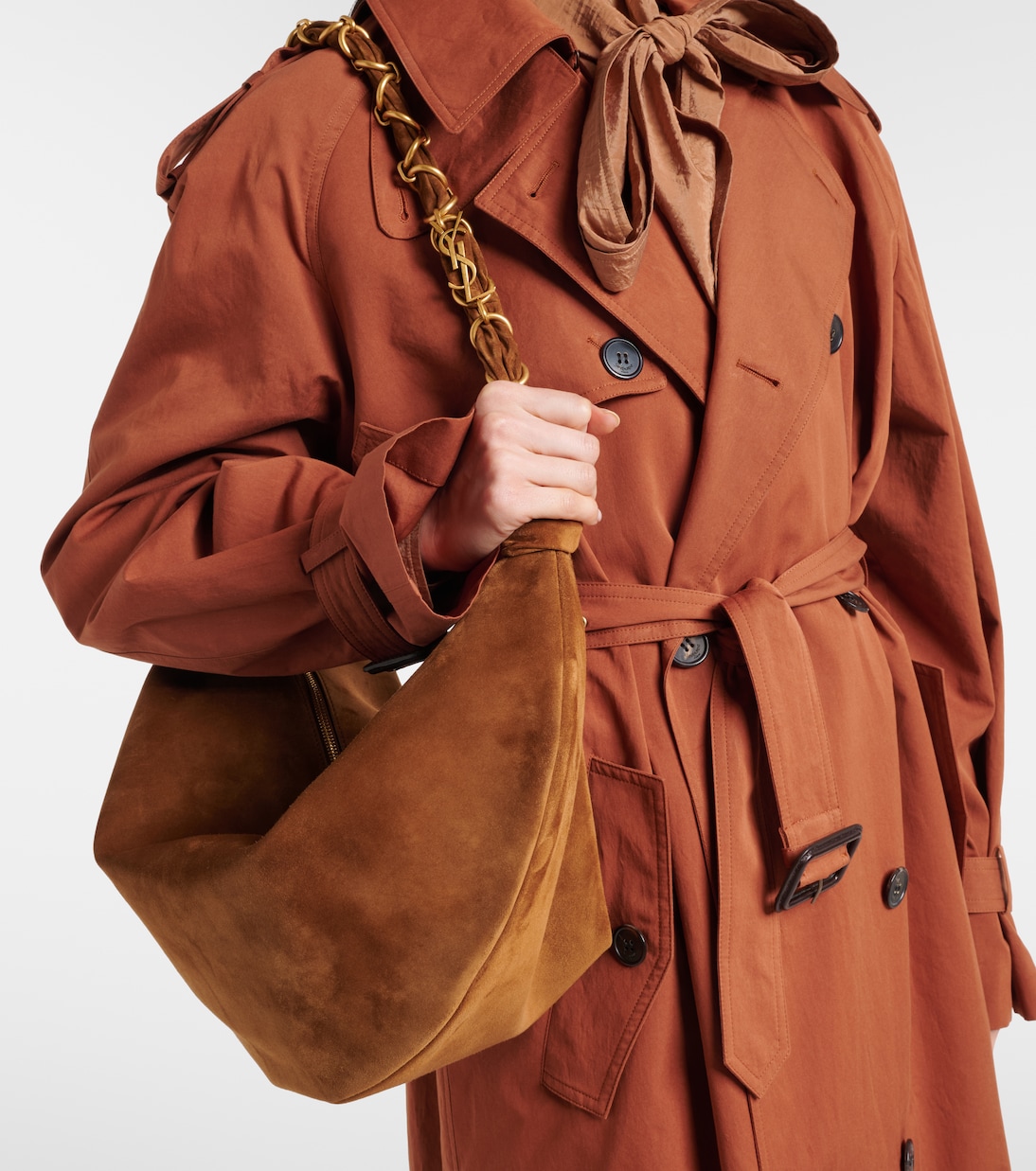 Borsa a spalla Amalia in suede | Saint Laurent