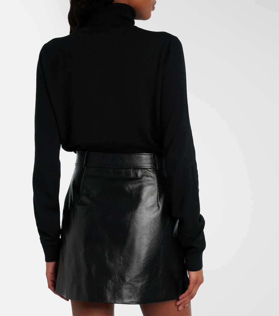Leather zip-up miniskirt | Gucci