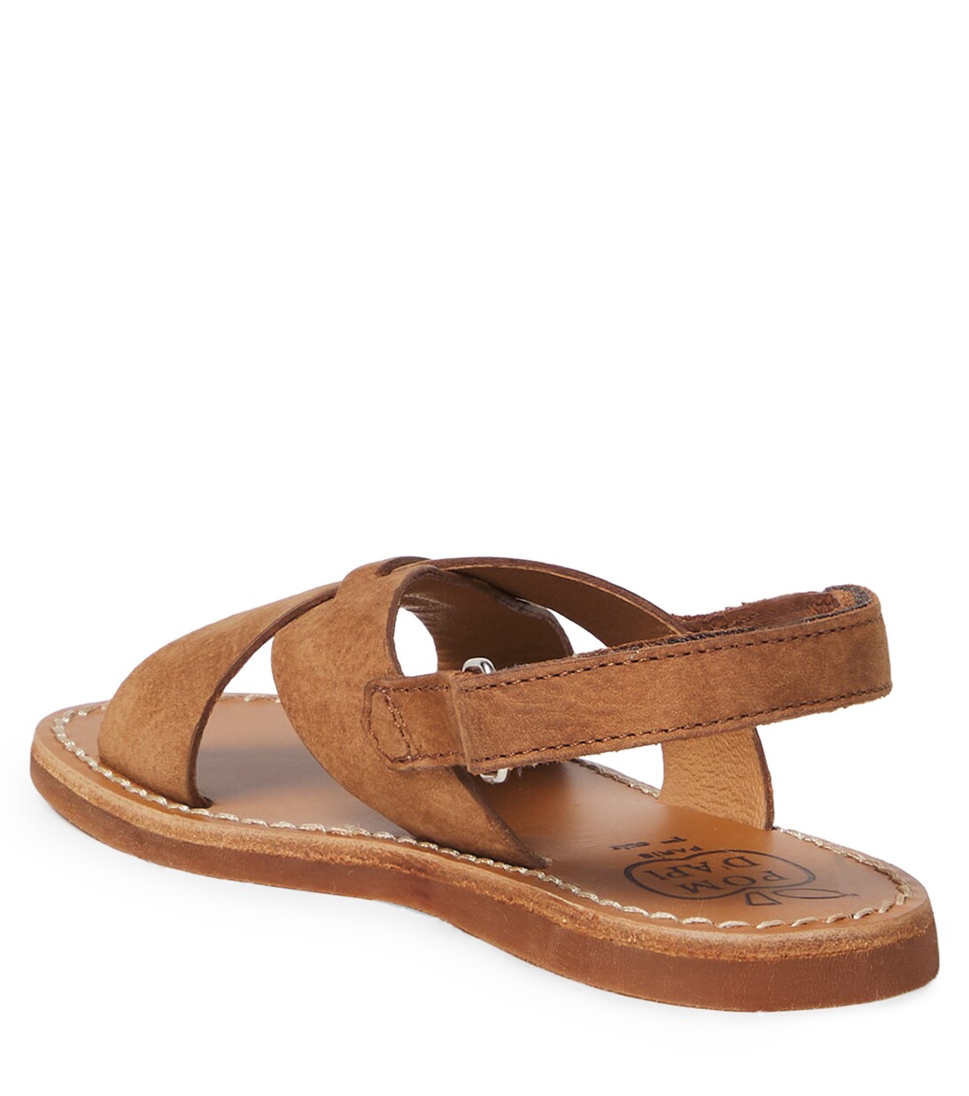 Plage-Stitch Cross suede sandals | Pom d'Api