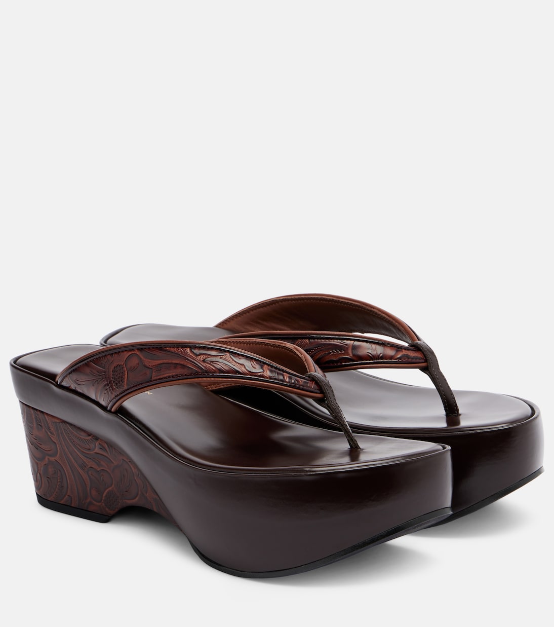 Embossed leather thong sandals | Dries Van Noten