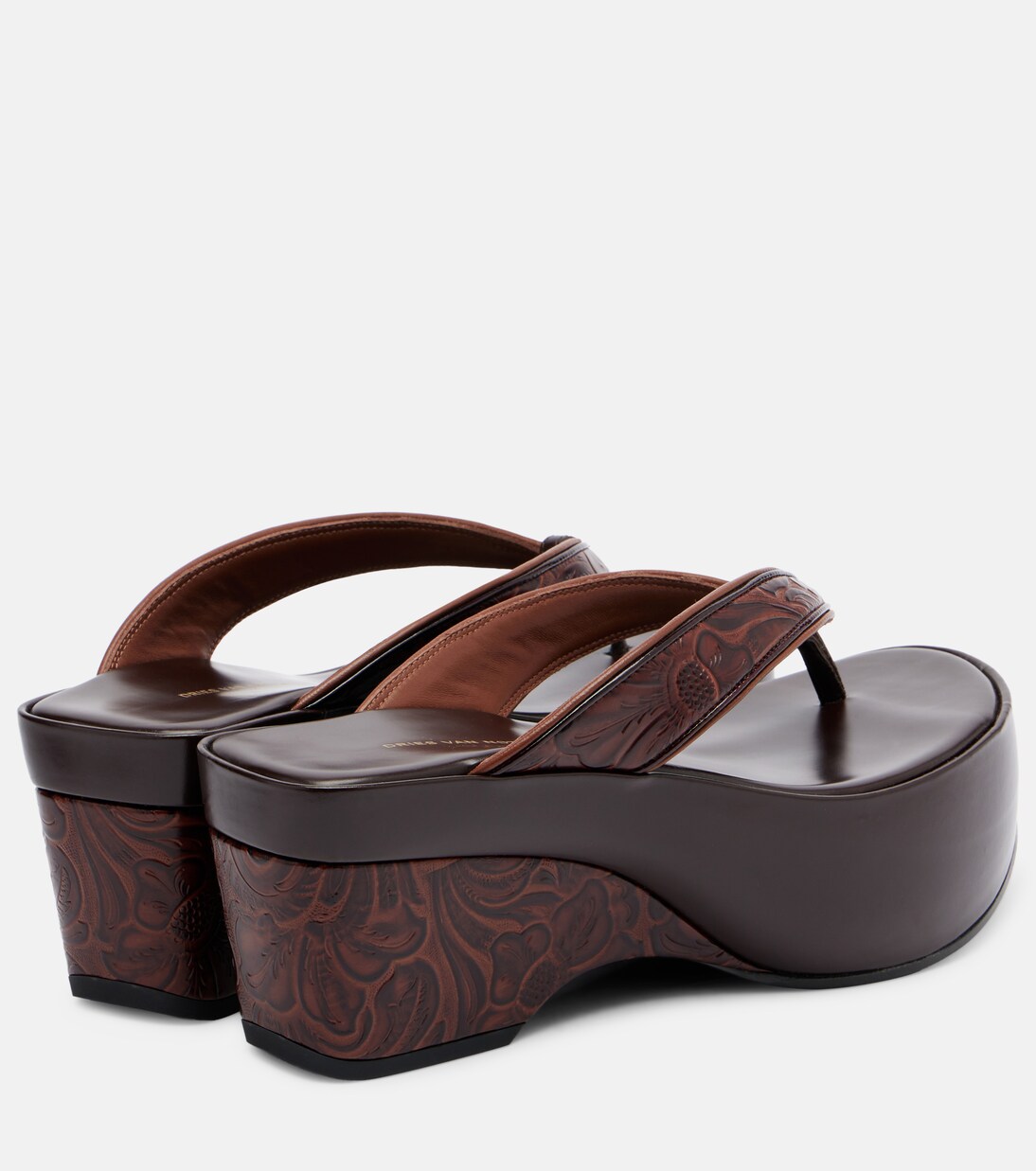 Embossed leather thong sandals | Dries Van Noten