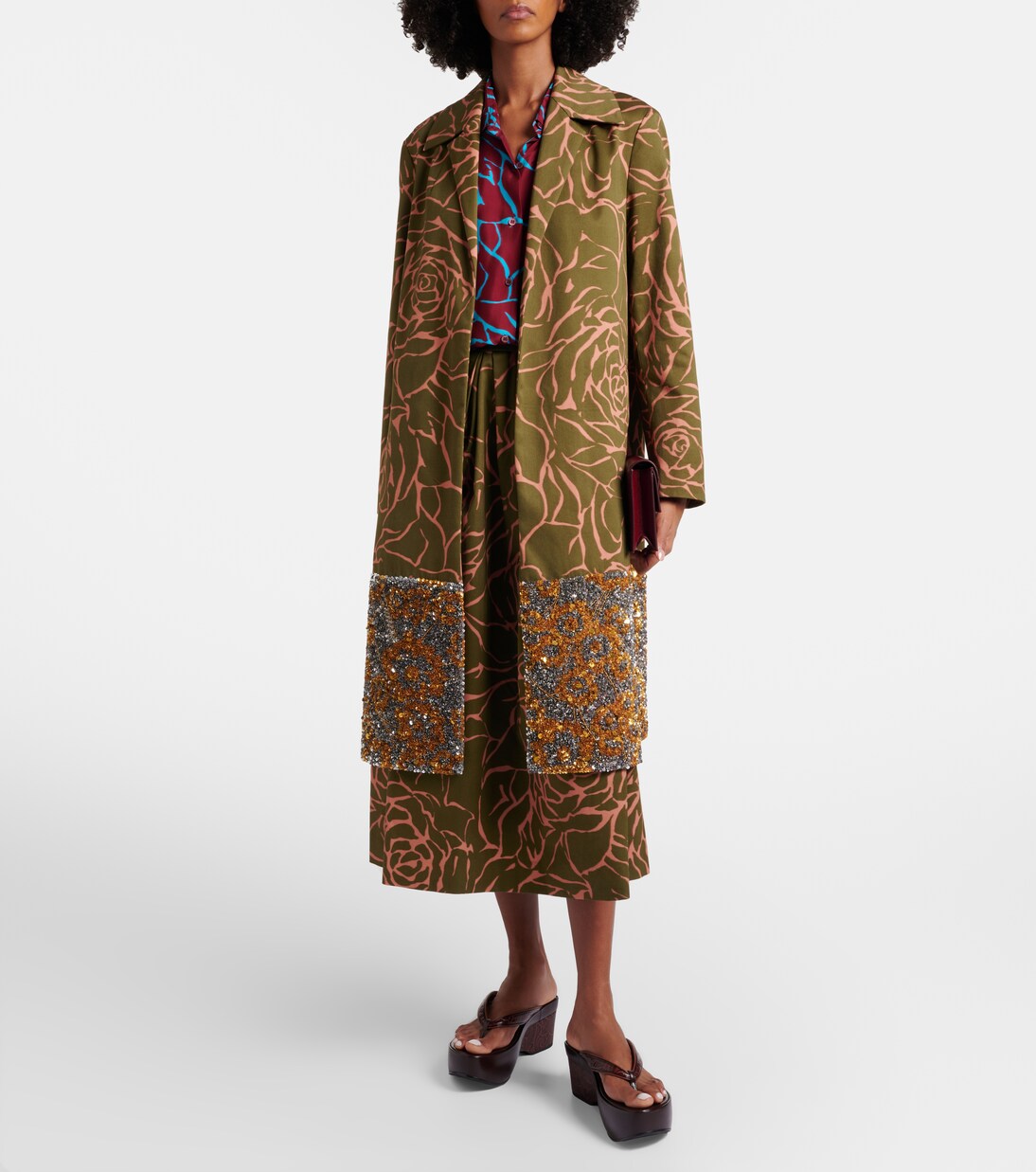 Embossed leather thong sandals | Dries Van Noten