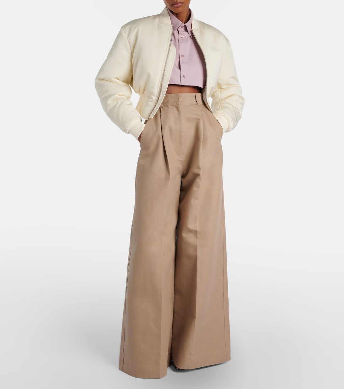 Cotton gabardine wide-leg pants | Balenciaga