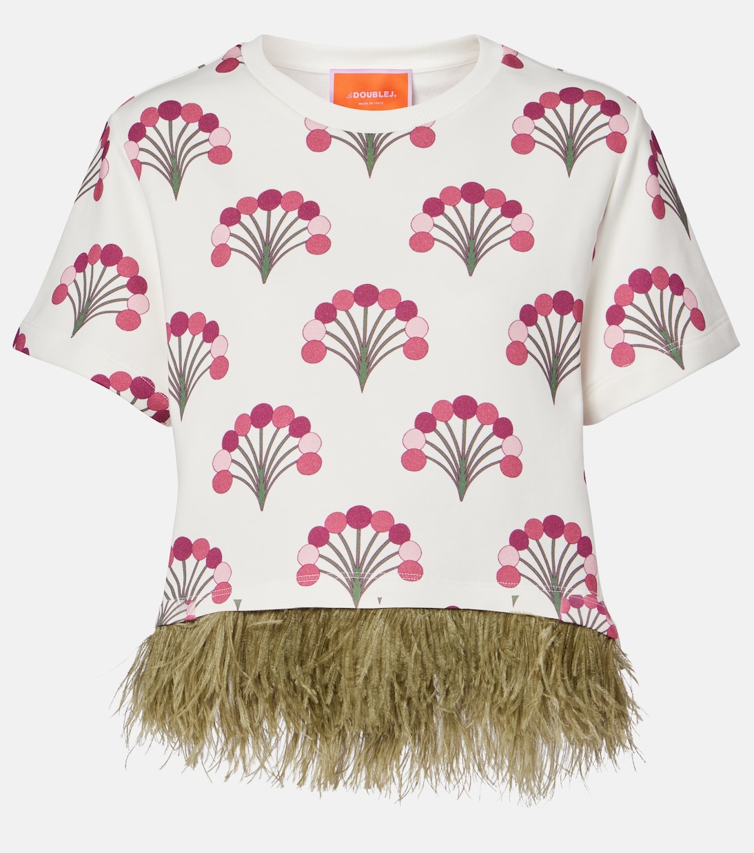 Camiseta La Scala de jersey estampada con plumas | La DoubleJ