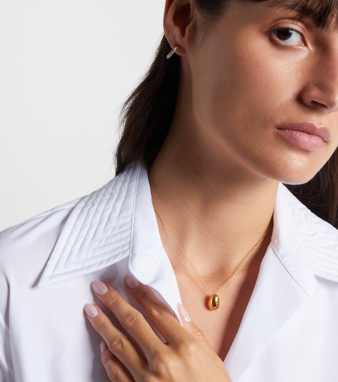 Collier Everyday Egg Pendant en plaqué or 18 ct | Sophie Buhai