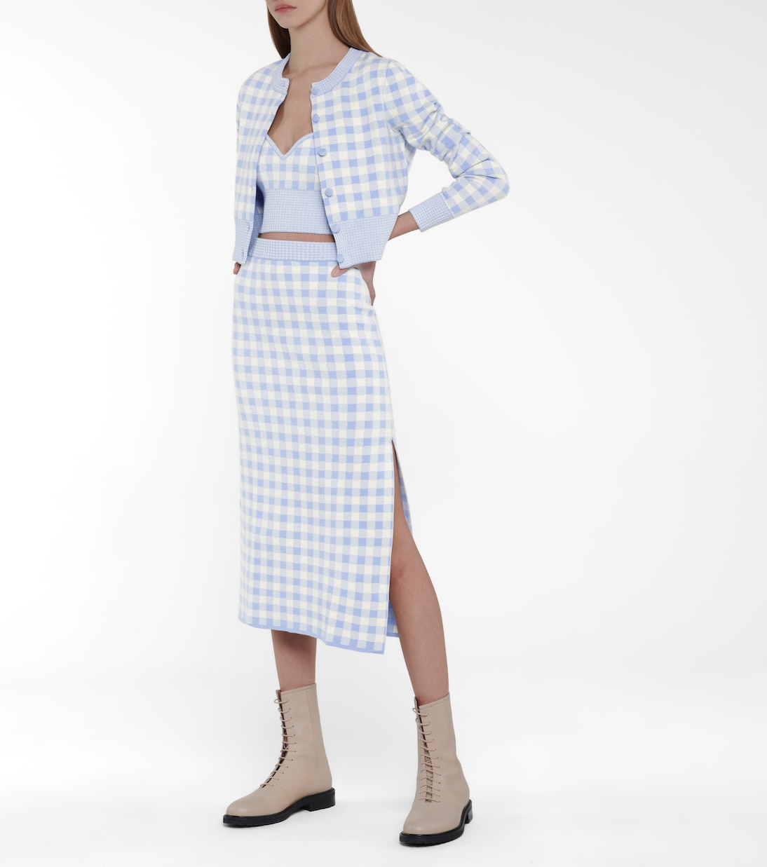Tyler gingham knit bralette | Altuzarra