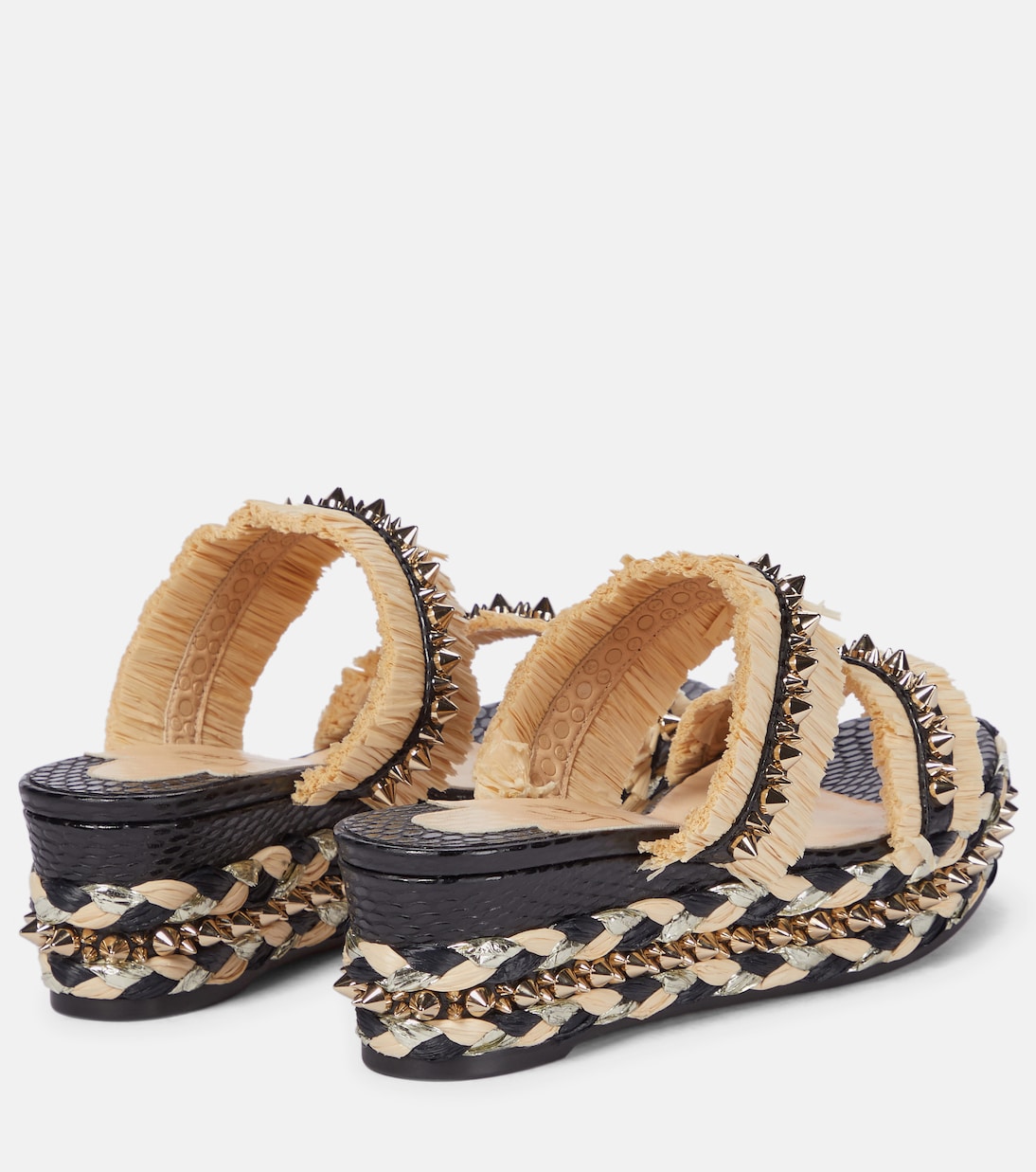 Voltinoudou raffia wedge sandals | Christian Louboutin