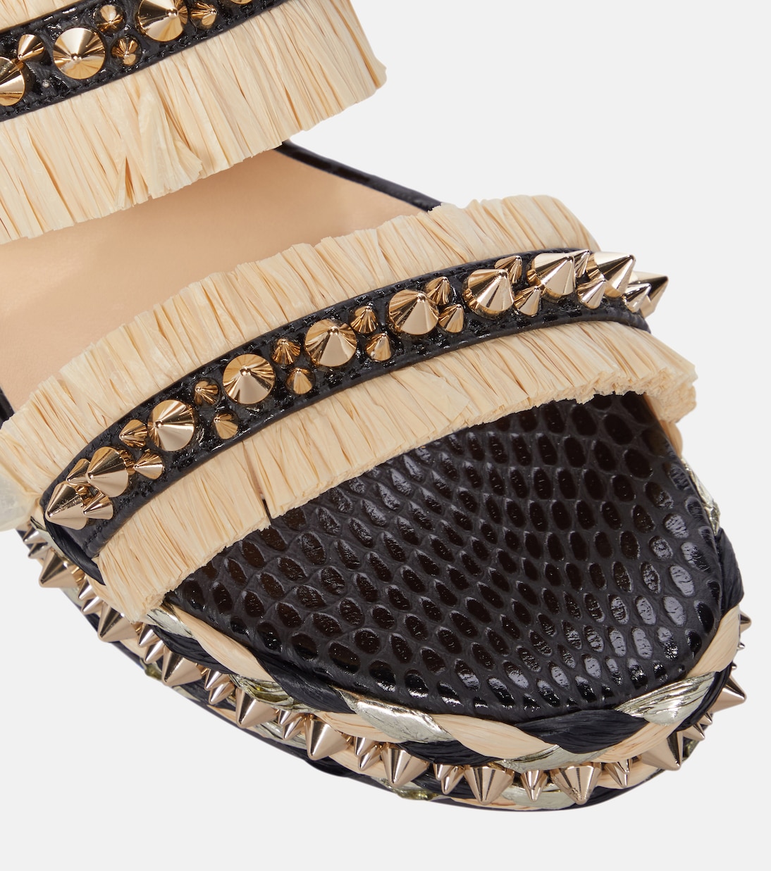 Voltinoudou raffia wedge sandals | Christian Louboutin