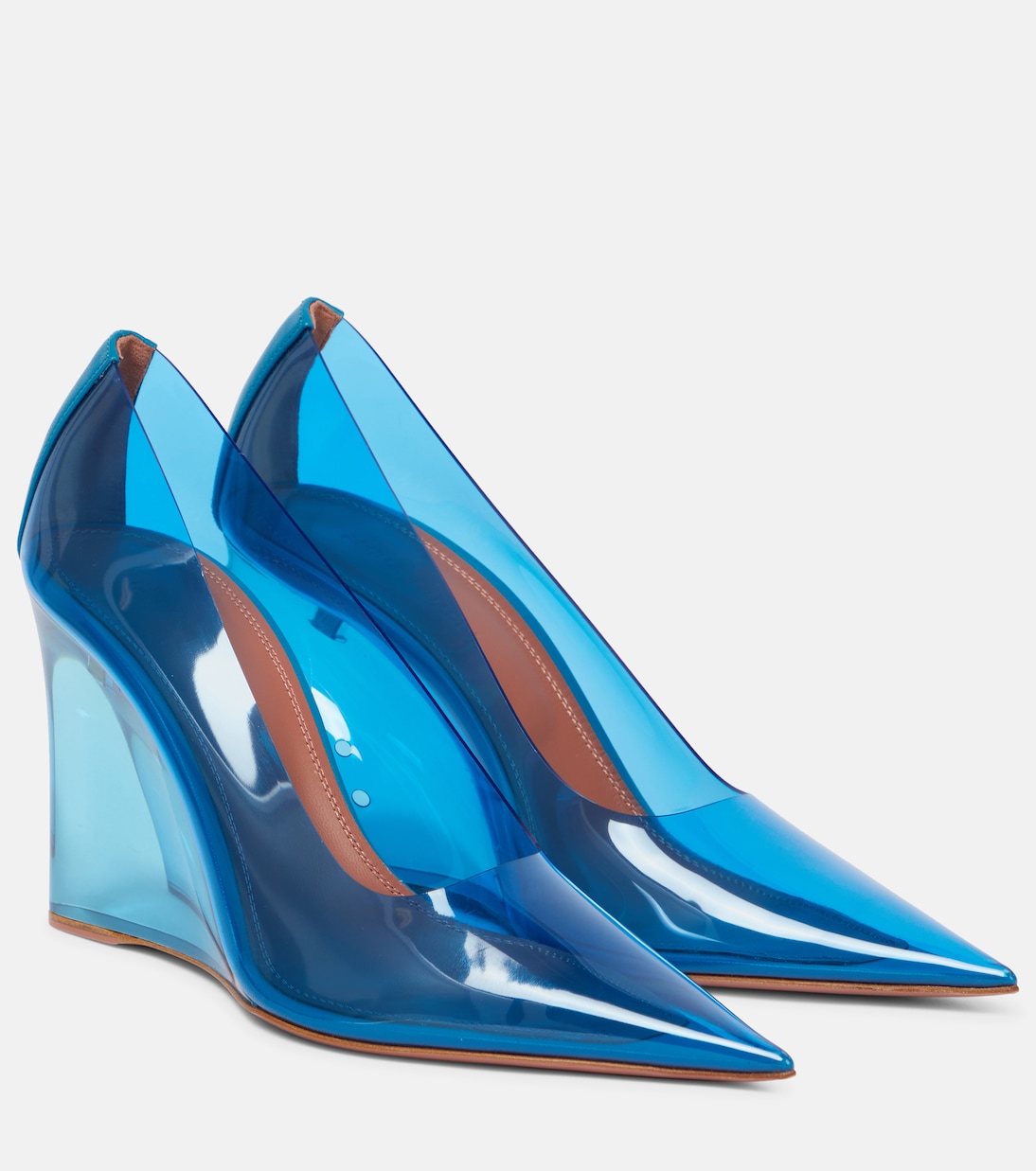 Ane Glass wedge pumps | Amina Muaddi
