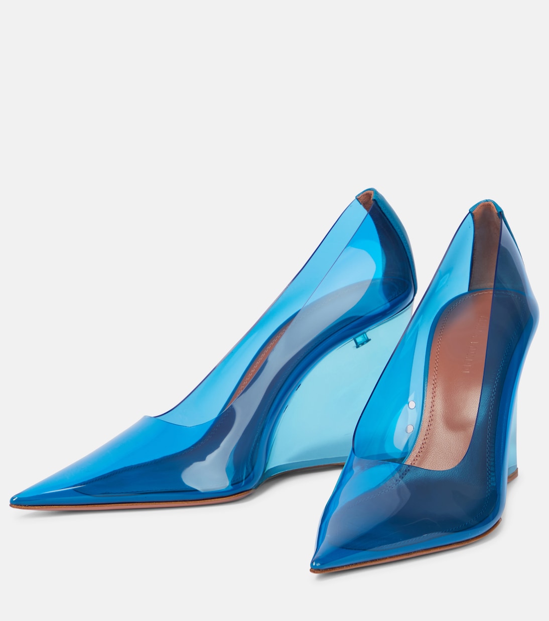 Ane Glass wedge pumps | Amina Muaddi