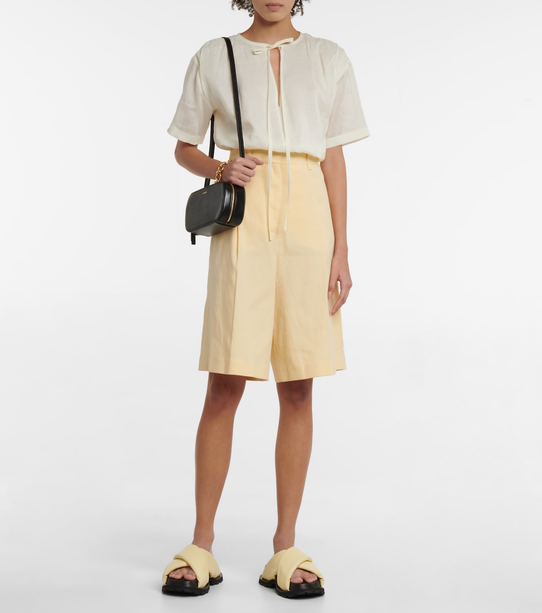 Tarah linen-blend Bermuda shorts | Joseph
