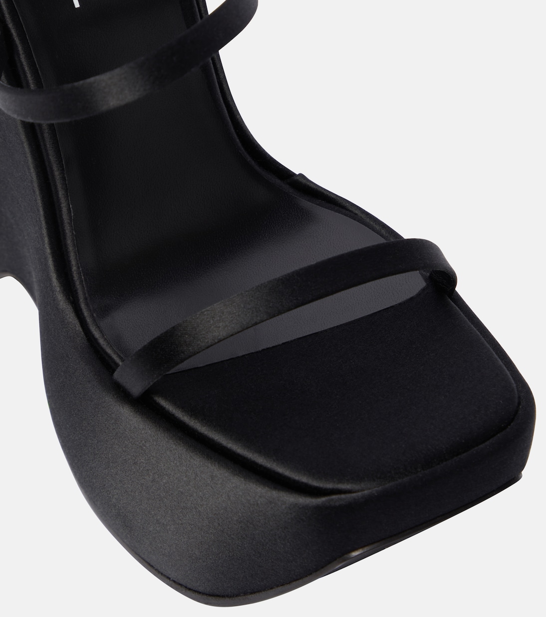 Triplatform satin platform sandals | Versace