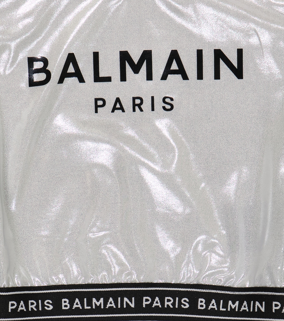 Top con logo e scollo bardot | Balmain Kids
