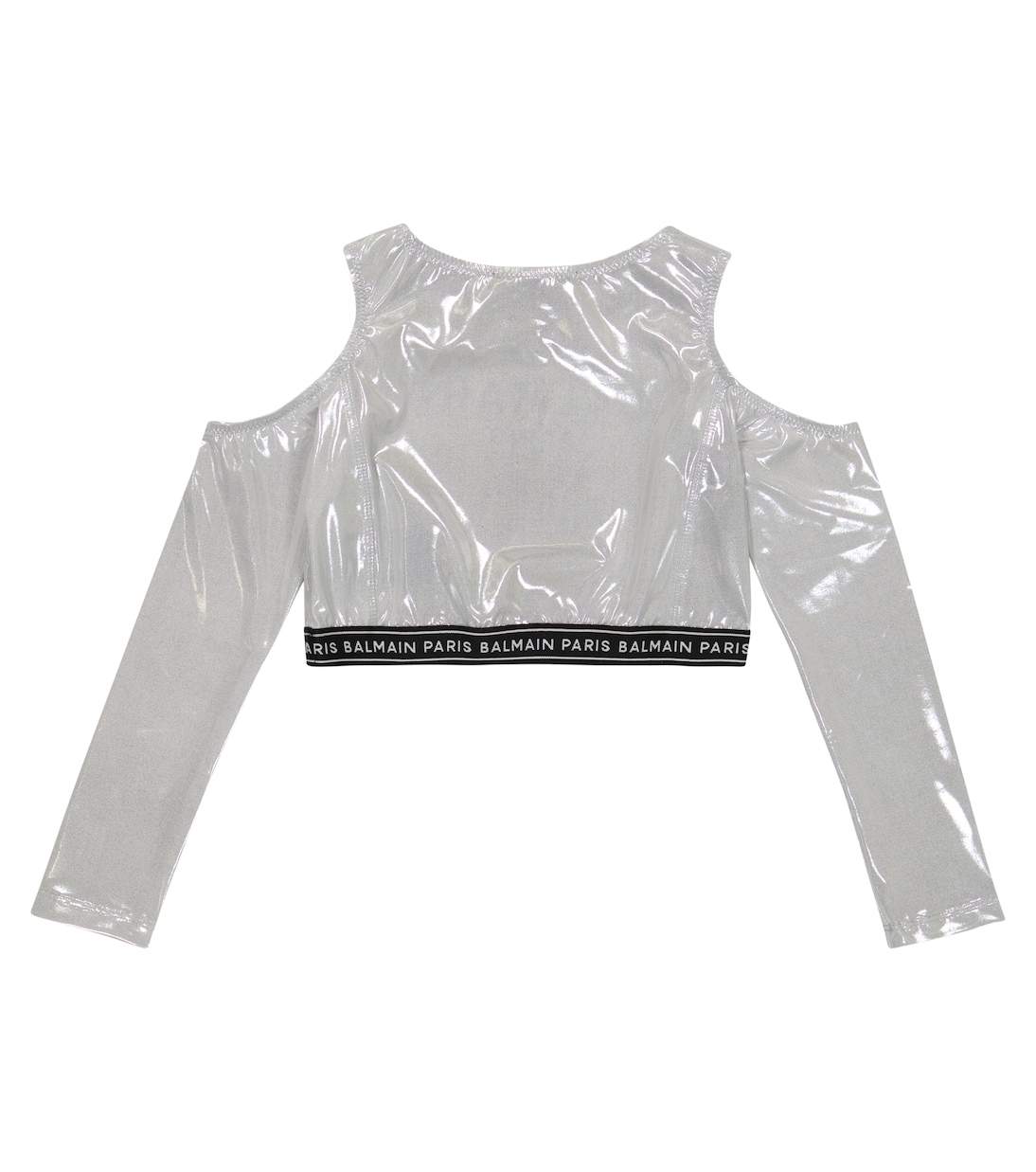 Top con logo e scollo bardot | Balmain Kids