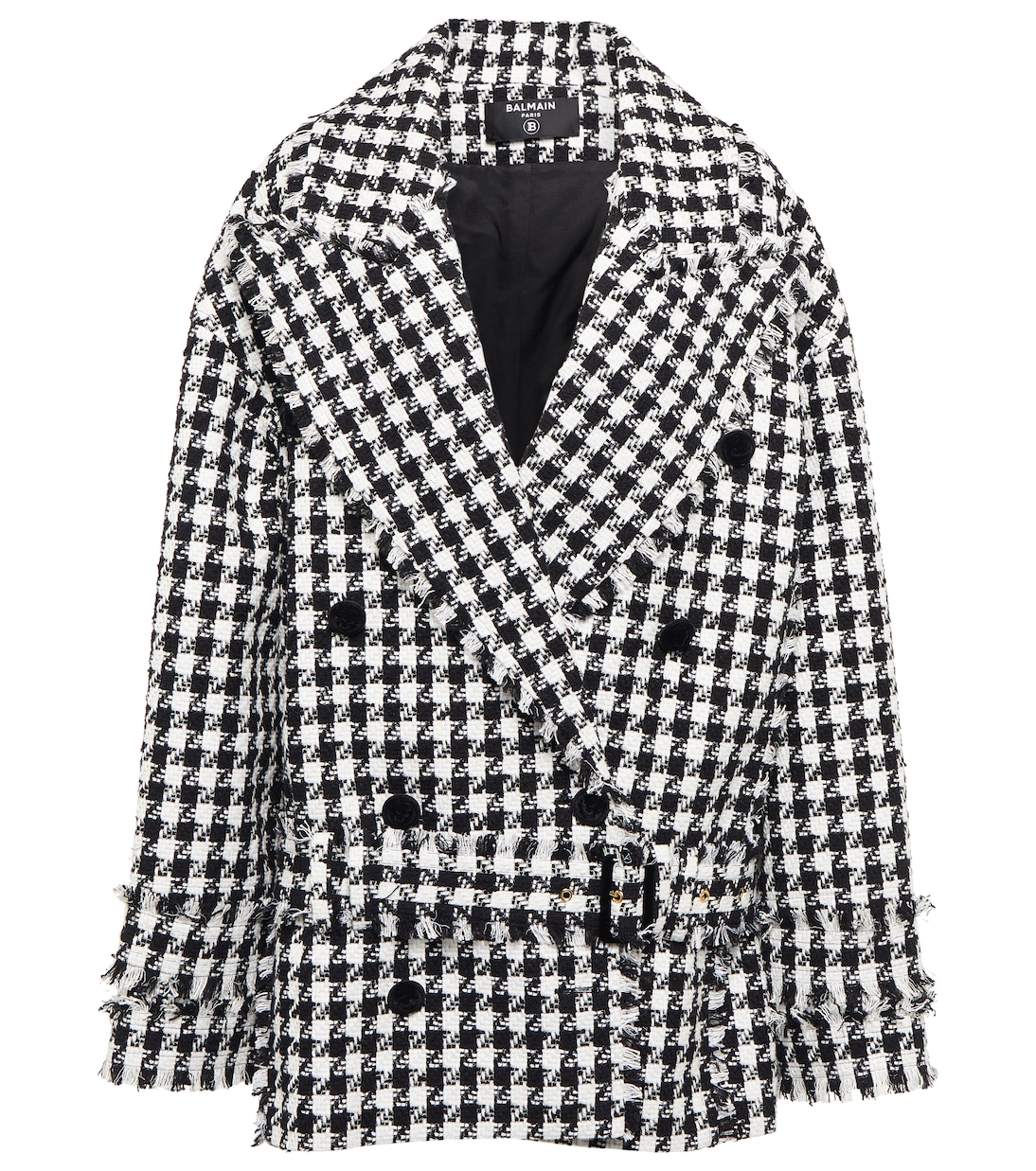 Houndstooth tweed pea coat | Balmain