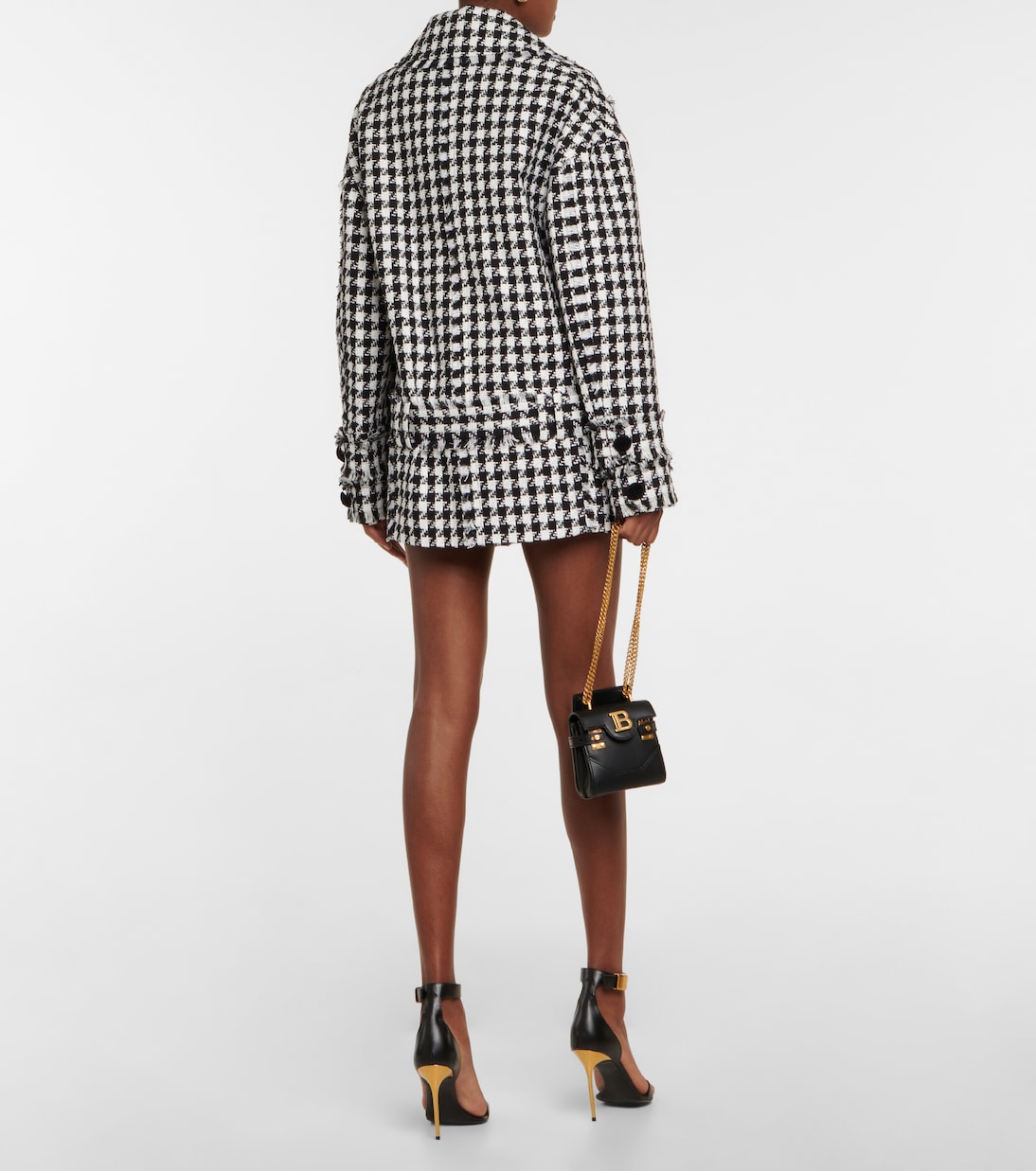 Houndstooth tweed pea coat | Balmain