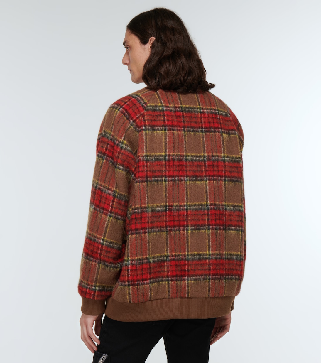 Checked wool-blend flannel sweater | Undercover