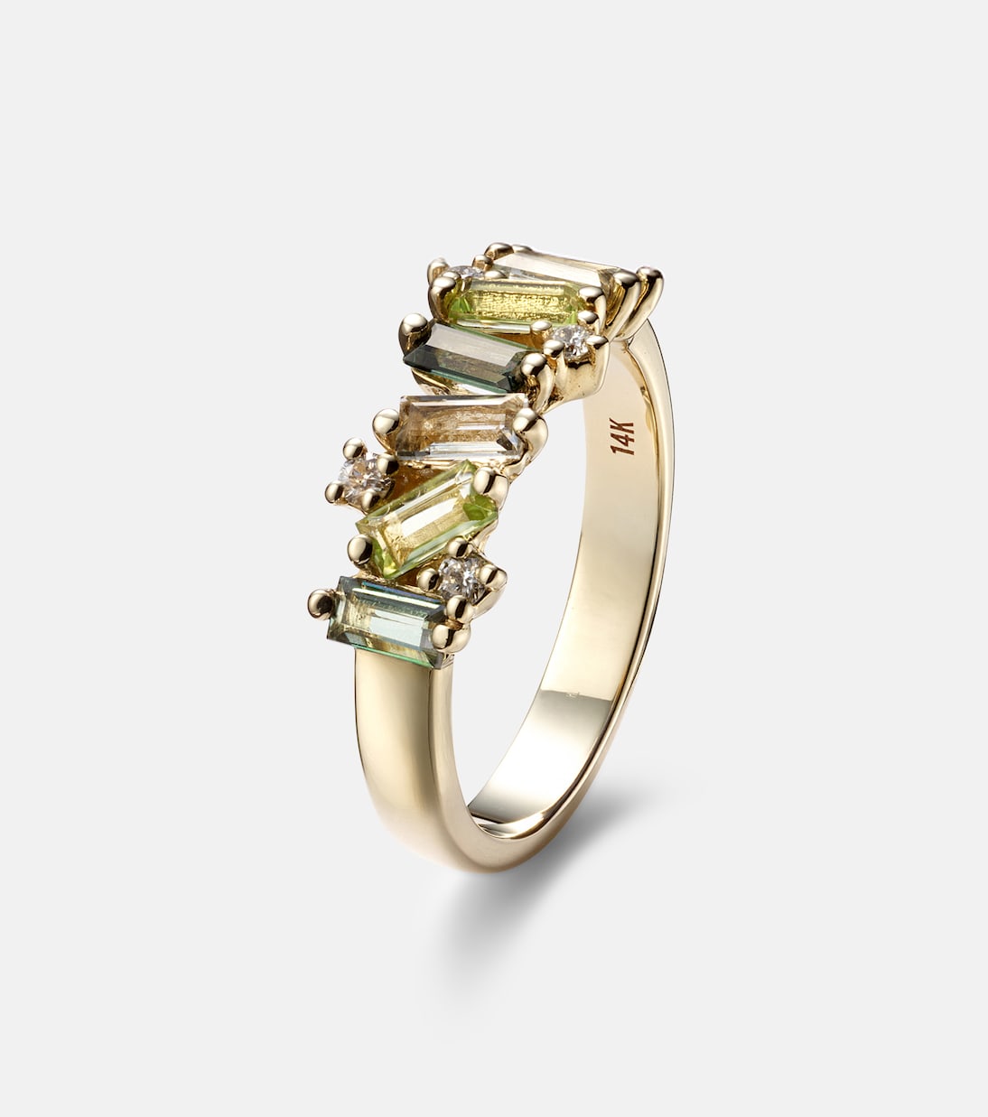 Amalfi 14kt gold ring with diamonds, topaz, peridot and amethyst | Suzanne Kalan