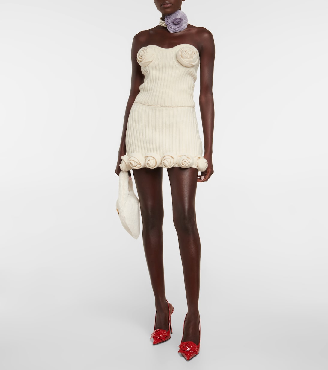 Bustier de lana con apliques florales | Blumarine
