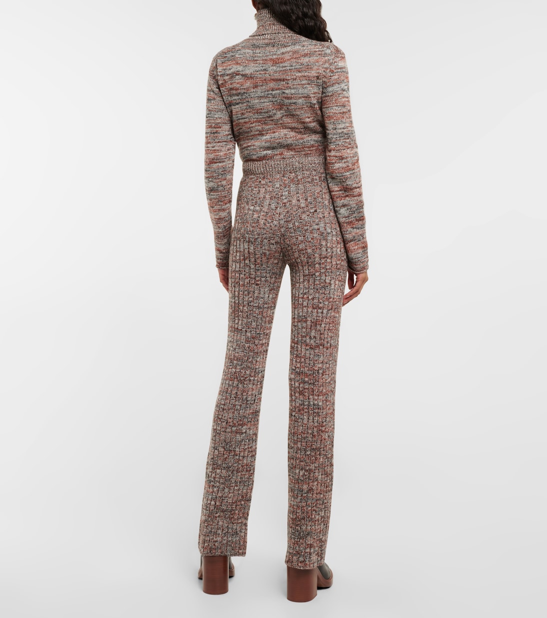 Pantalon flare en cachemire et laine | Chloé