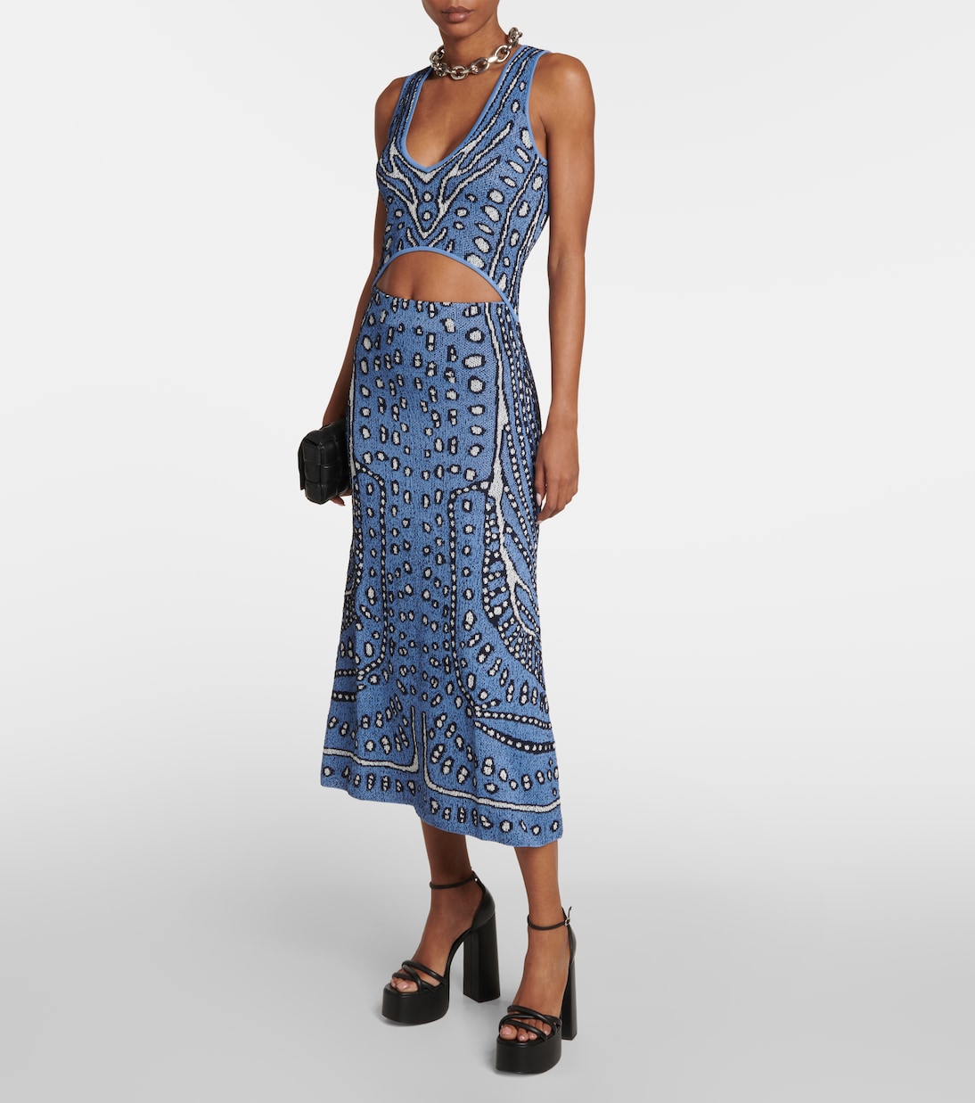 Vestido midi Hannah de punto en jacquard | Altuzarra