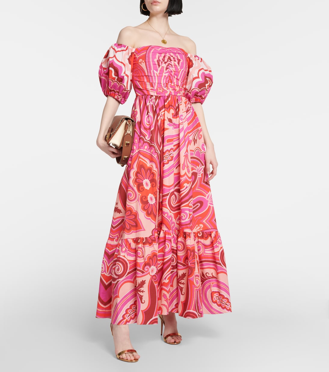 Paisley cotton-blend midi dress | Etro