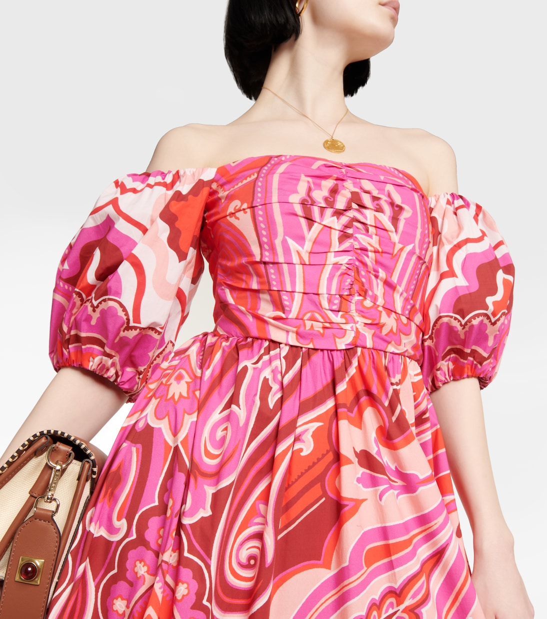 Paisley cotton-blend midi dress | Etro