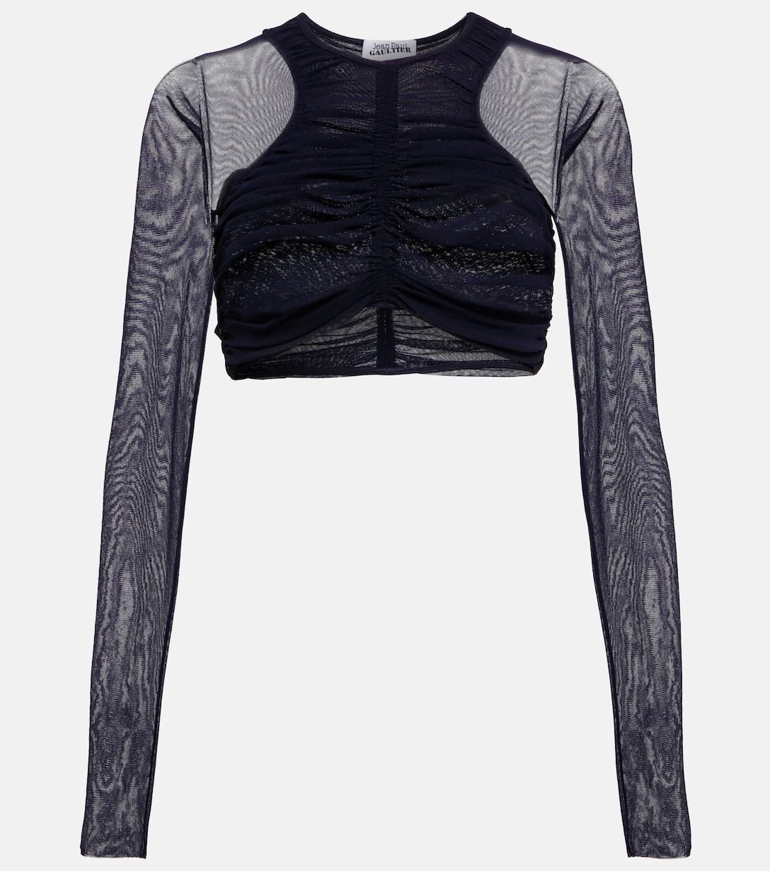 Ruched mesh crop top | Jean Paul Gaultier