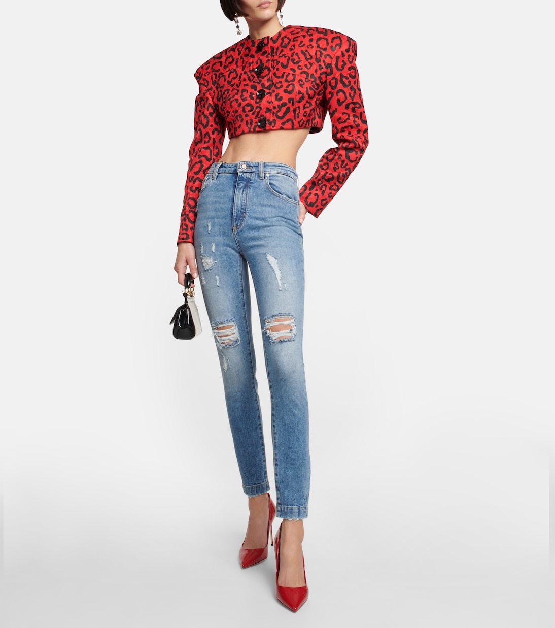 Distressed high-rise skinny jeans | Dolce&Gabbana