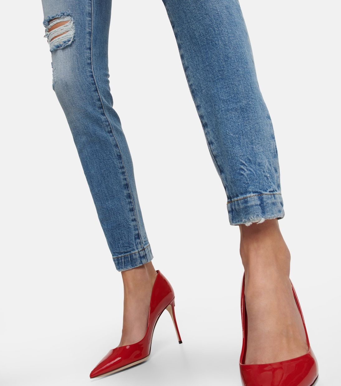 Distressed high-rise skinny jeans | Dolce&Gabbana