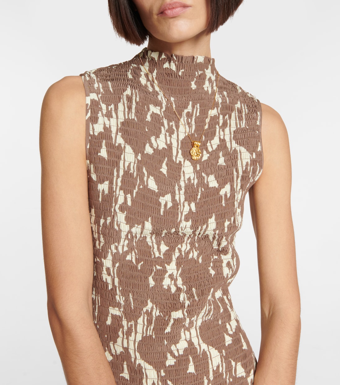 White Label smocked floral jersey minidress | Proenza Schouler