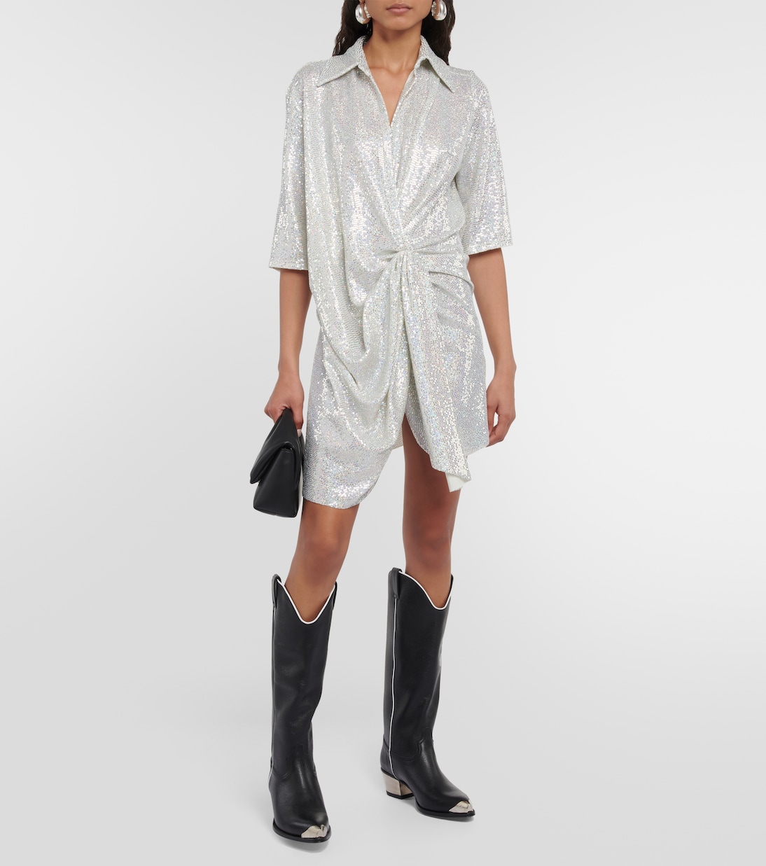 Sequined gathered minidress | Dodo Bar Or