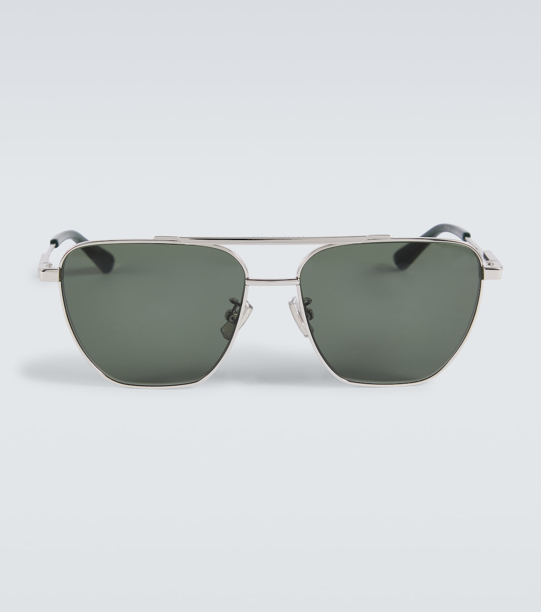 Metal frame sunglasses in silver Bottega Veneta Mytheresa