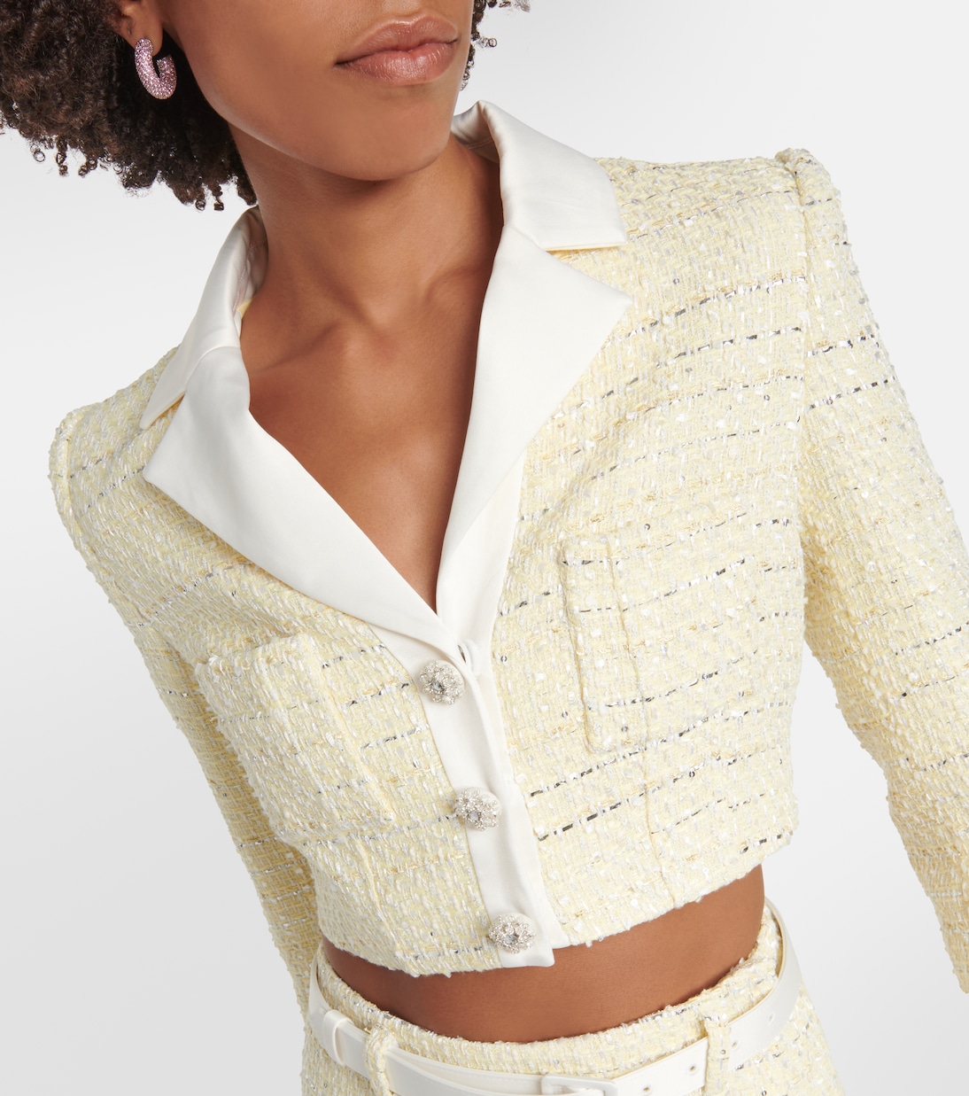 Cropped bouclé jacket | Self-Portrait