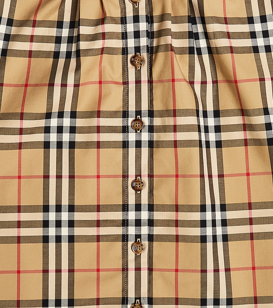 Blusa en mezcla de algodón con Burberry Check | Burberry Kids