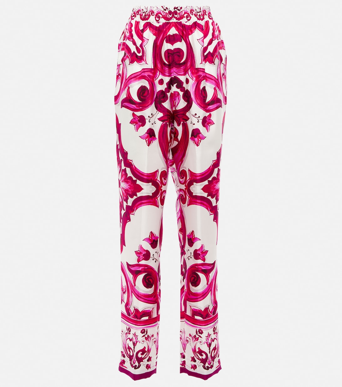 Pantaloni regular in twill di seta | Dolce&Gabbana