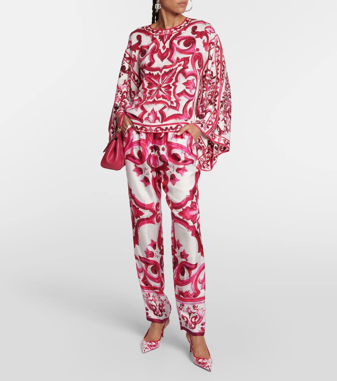 Pantaloni regular in twill di seta | Dolce&Gabbana