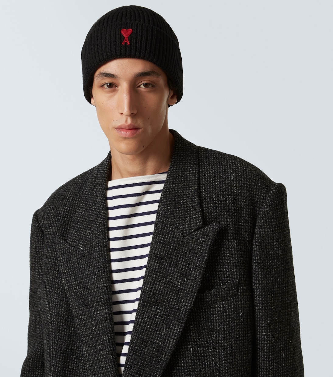 Ami De Cœur ribbed-knit wool beanie | Ami Paris