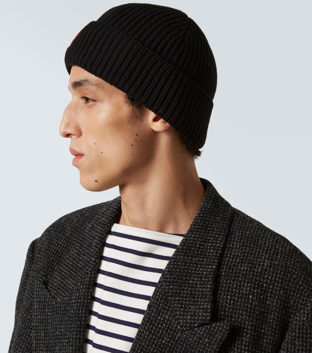 Ami De Cœur ribbed-knit wool beanie | Ami Paris