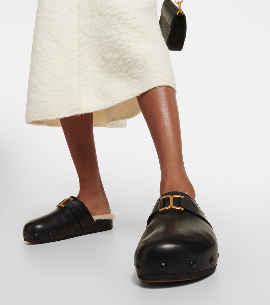 Mules Marcie en cuir et shearling | Chloé