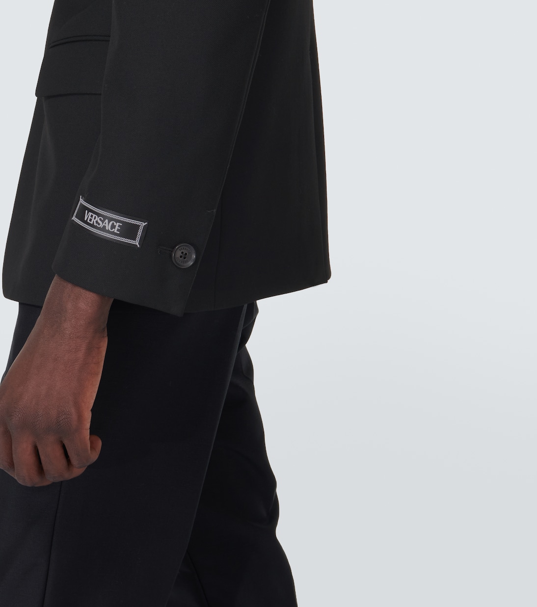 Wool blazer in black - Versace | Mytheresa