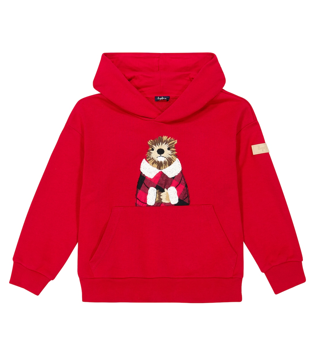 Embroidered cotton hoodie | Il Gufo