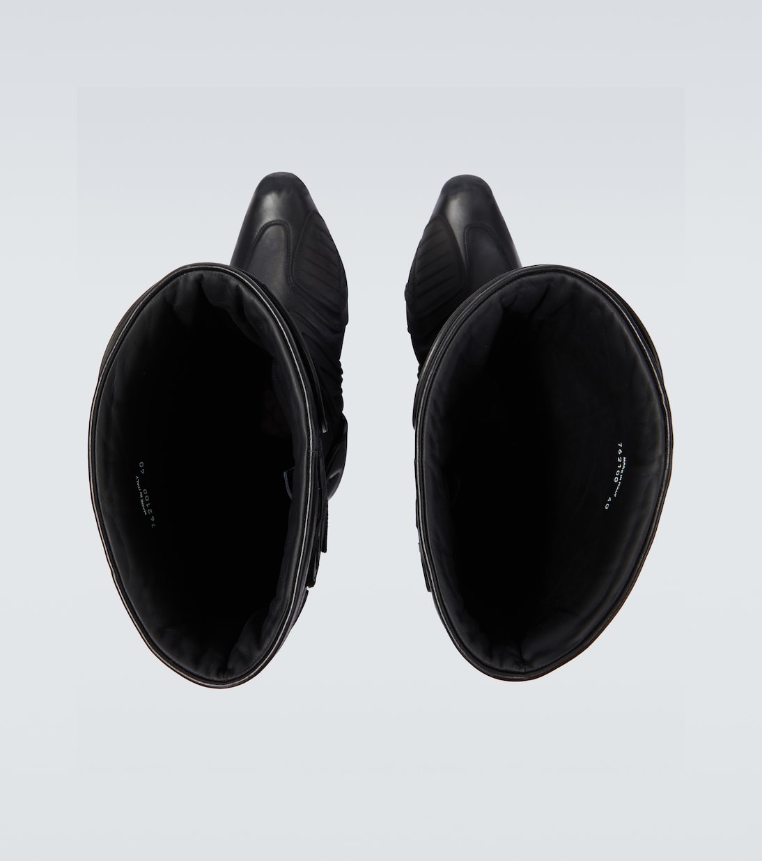 Biker embossed leather knee-high boots | Balenciaga