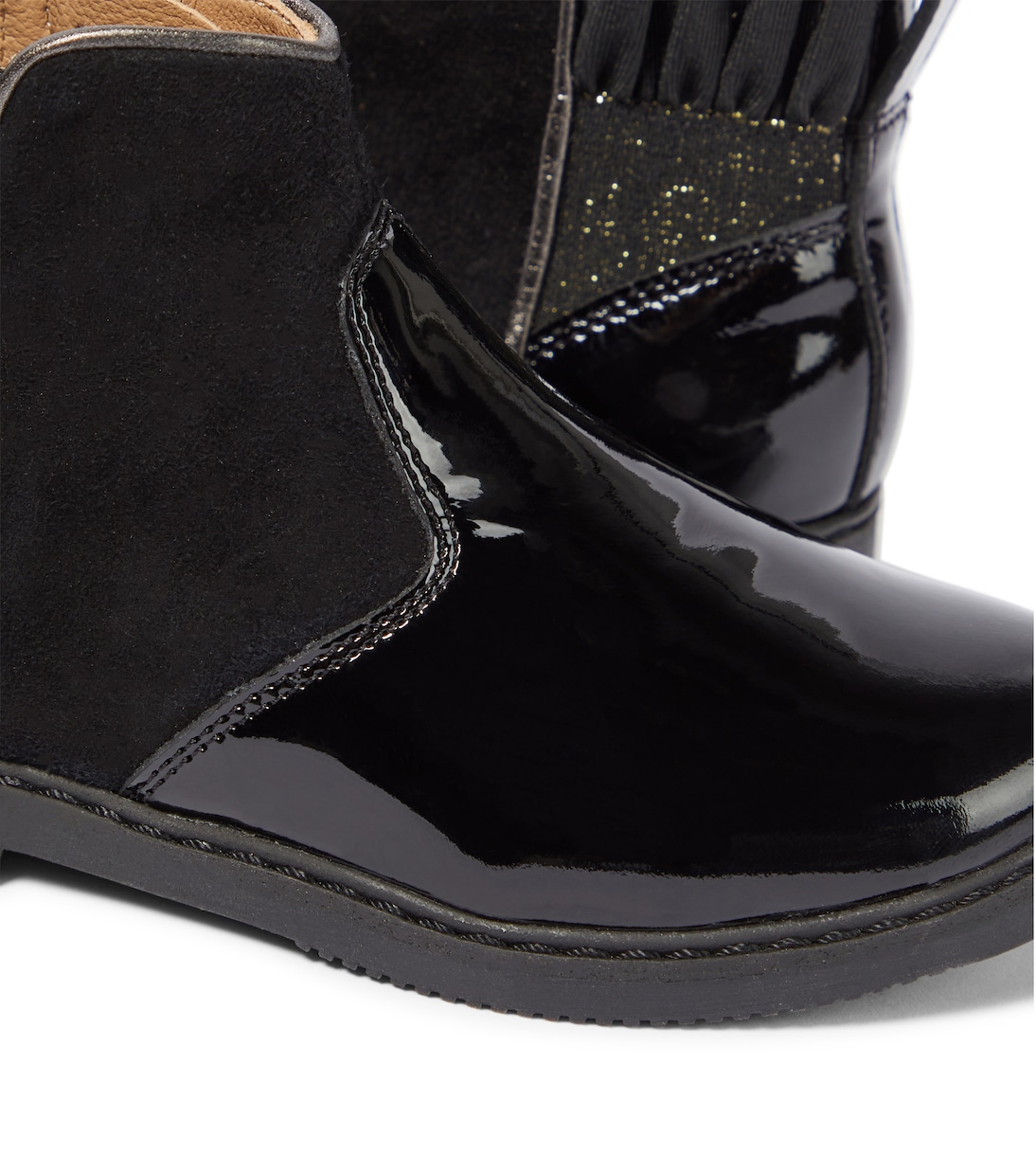 Stivaletti in vernice e suede | Pom d'Api